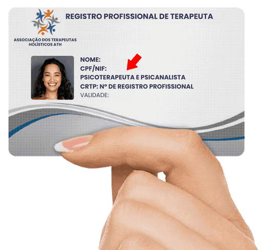 Carteira profissional de Psicoterapeuta e Psicanalista